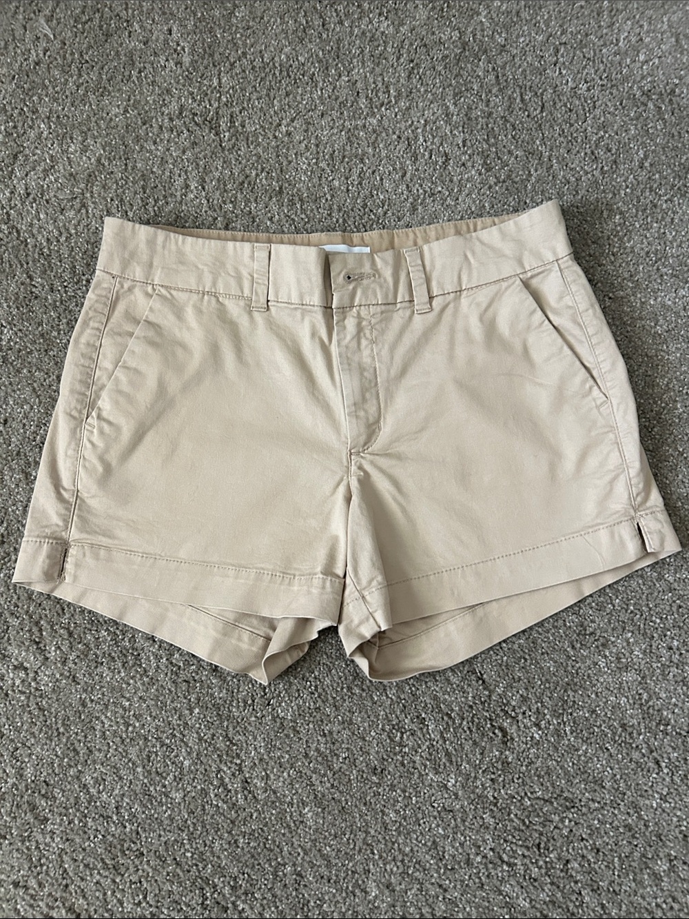 Old Navy Women's Beige Casual Cotton Shorts